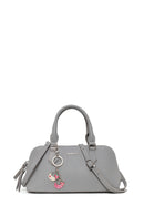 Woman Gray Long-Strap Charmed Shoulder Bag | Derimod