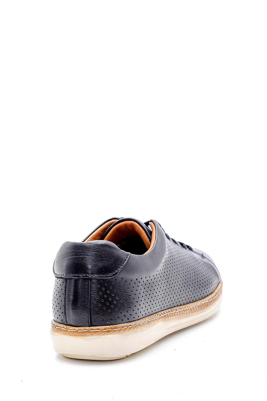 Erkek Delikli Deri Sneaker