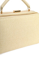 Women's Cream Long Strap Straw Handle Bag | Derimod