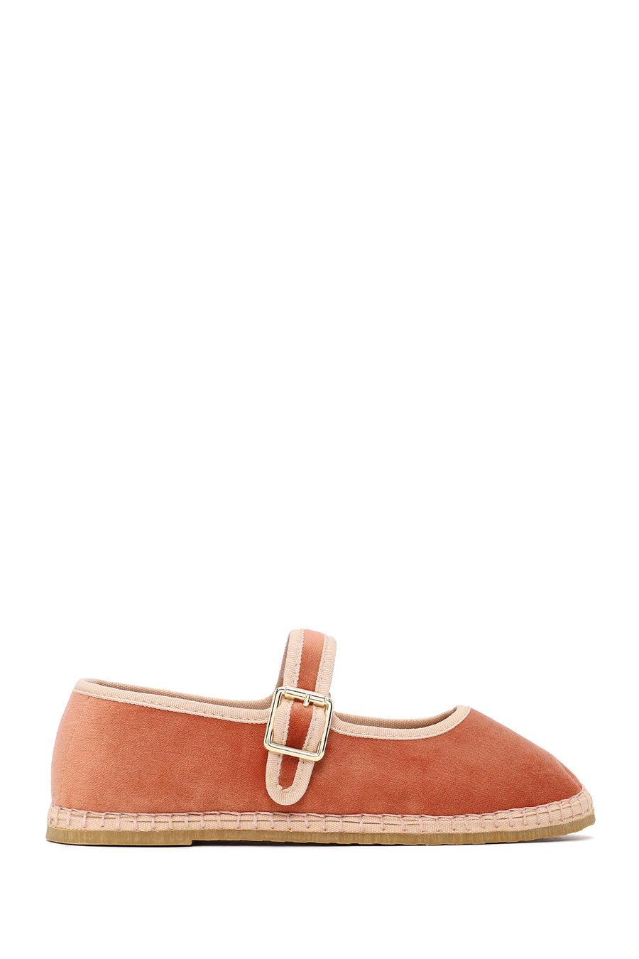 Woman Powder Buckled Fabric Mary Jane Ballerine flats 26PFD20626F | Derimod