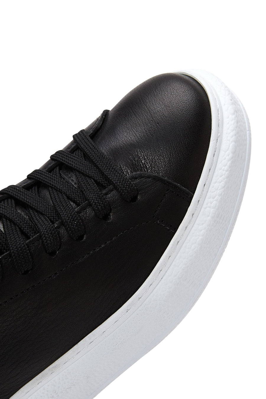 Women's Black Leather Sneaker