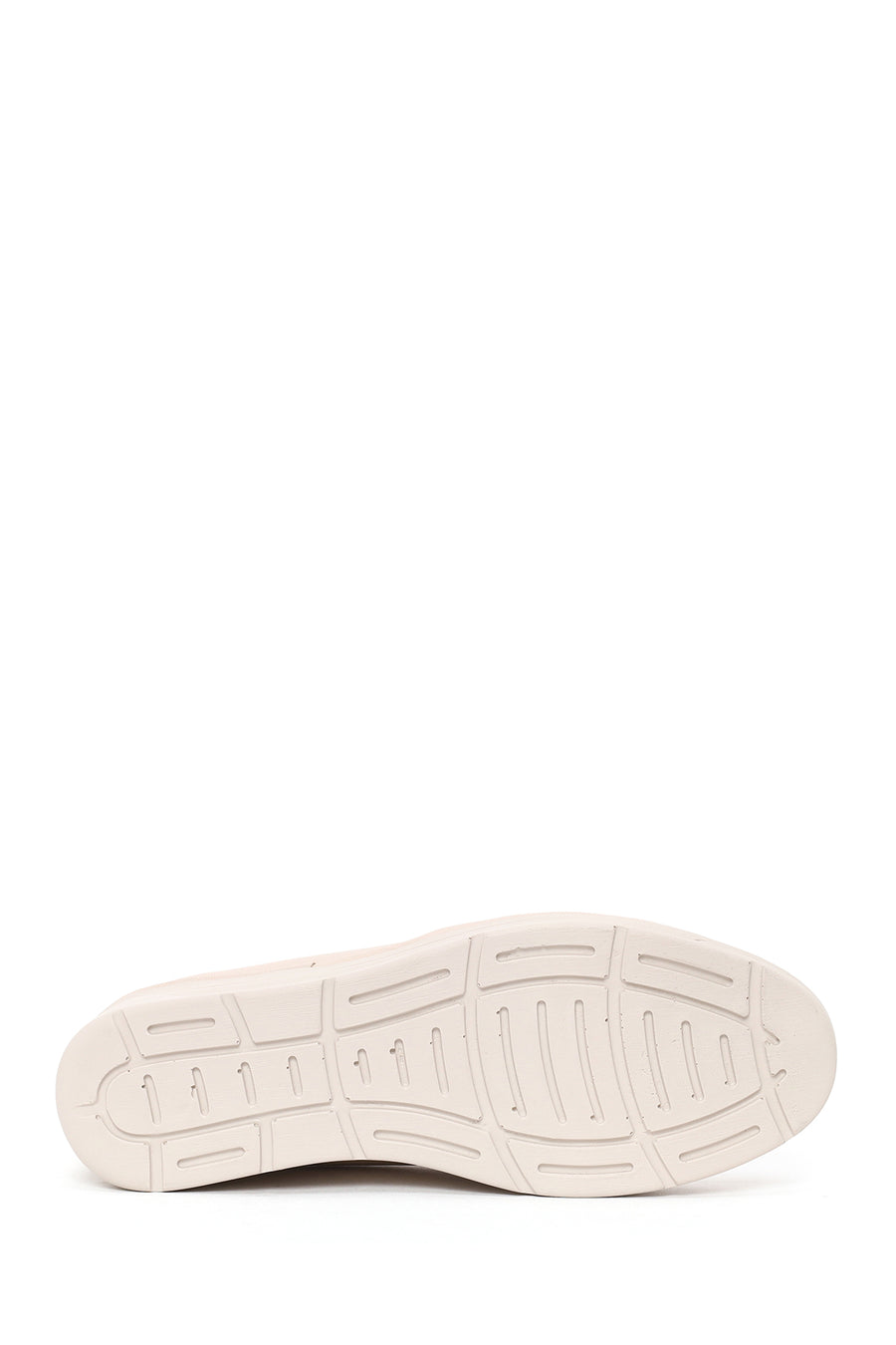 Woman Cream Wedge Leather Comfort Loafers