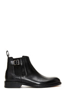 Men's Black Leather Chelsea Boots | Derimod
