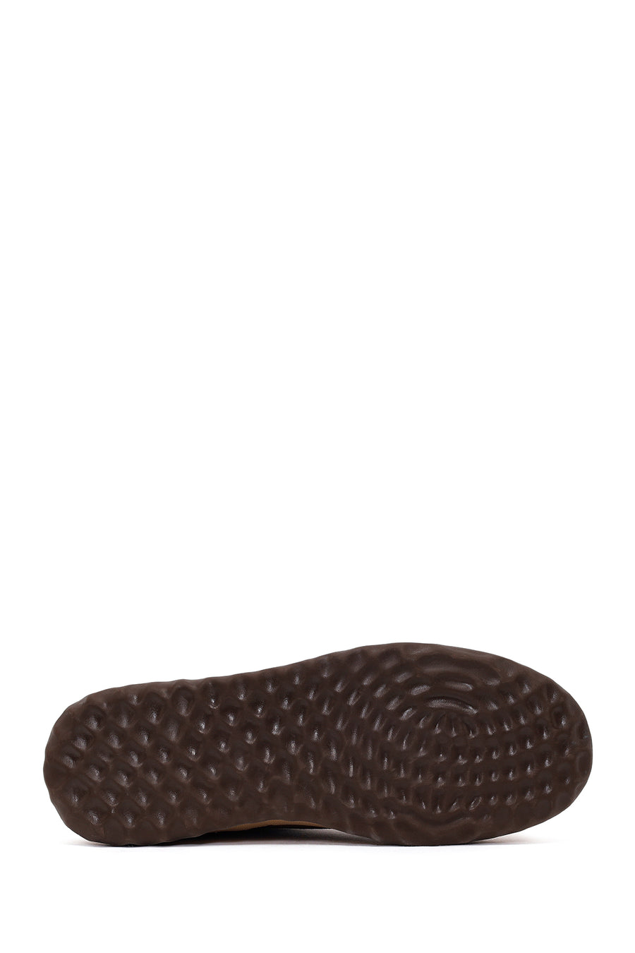 Erkek Vizon Bağcıklı Kalın Tabanlı Süet Deri Sneaker