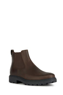 Geox Men's Brown Spherica Ec7 Leather Chelsea Boots | Derimod