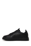 Male Black Lace-up Leather Sneaker | Derimod