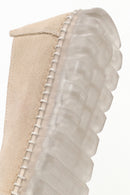 Woman Beige Suede Comfort Shoes | Derimod
