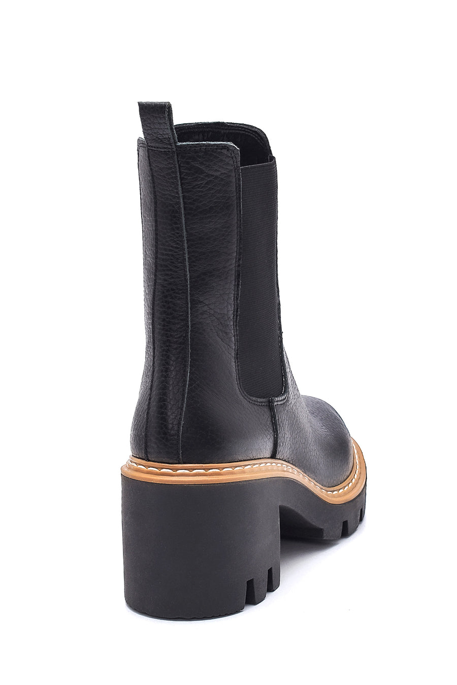 Kadın Deri Chelsea Orta Topuklu Bot