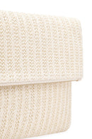 Women's Cream Long Chain Strap Straw Clutch Bag | Derimod