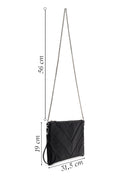 Woman Black Chain-Strap Patterned Clutch Bag | Derimod