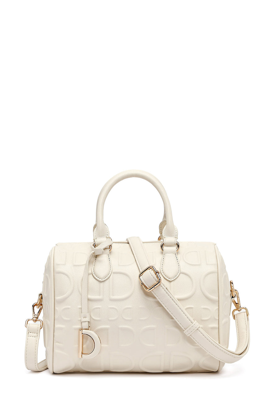 Women's White Long Strap Printed Shoulder Bag 25SBD251726 | Derimod