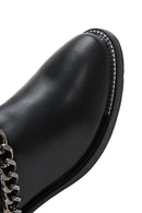 Women's Black Chain Detailed Chelsea Boots | Derimod