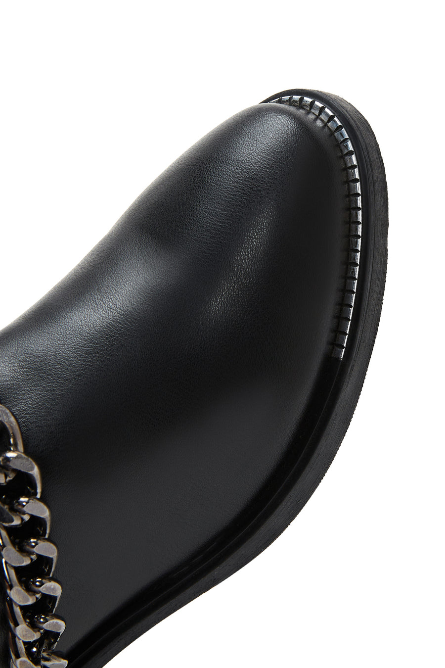 Women's Black Chain Detailed Chelsea Boots