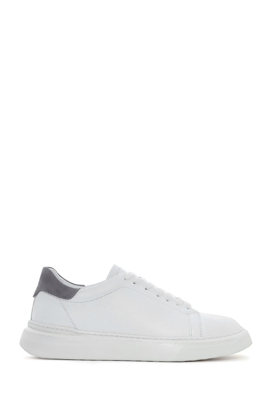 Men's White Lace-up Leather Sneaker 25SFD7000FT | Derimod