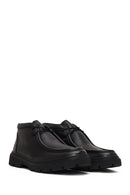 Men's Black Lace-Up Leather Casual Boot | Derimod