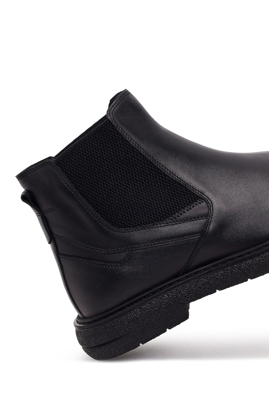 Male Black Leather Casual Chelsea Boots