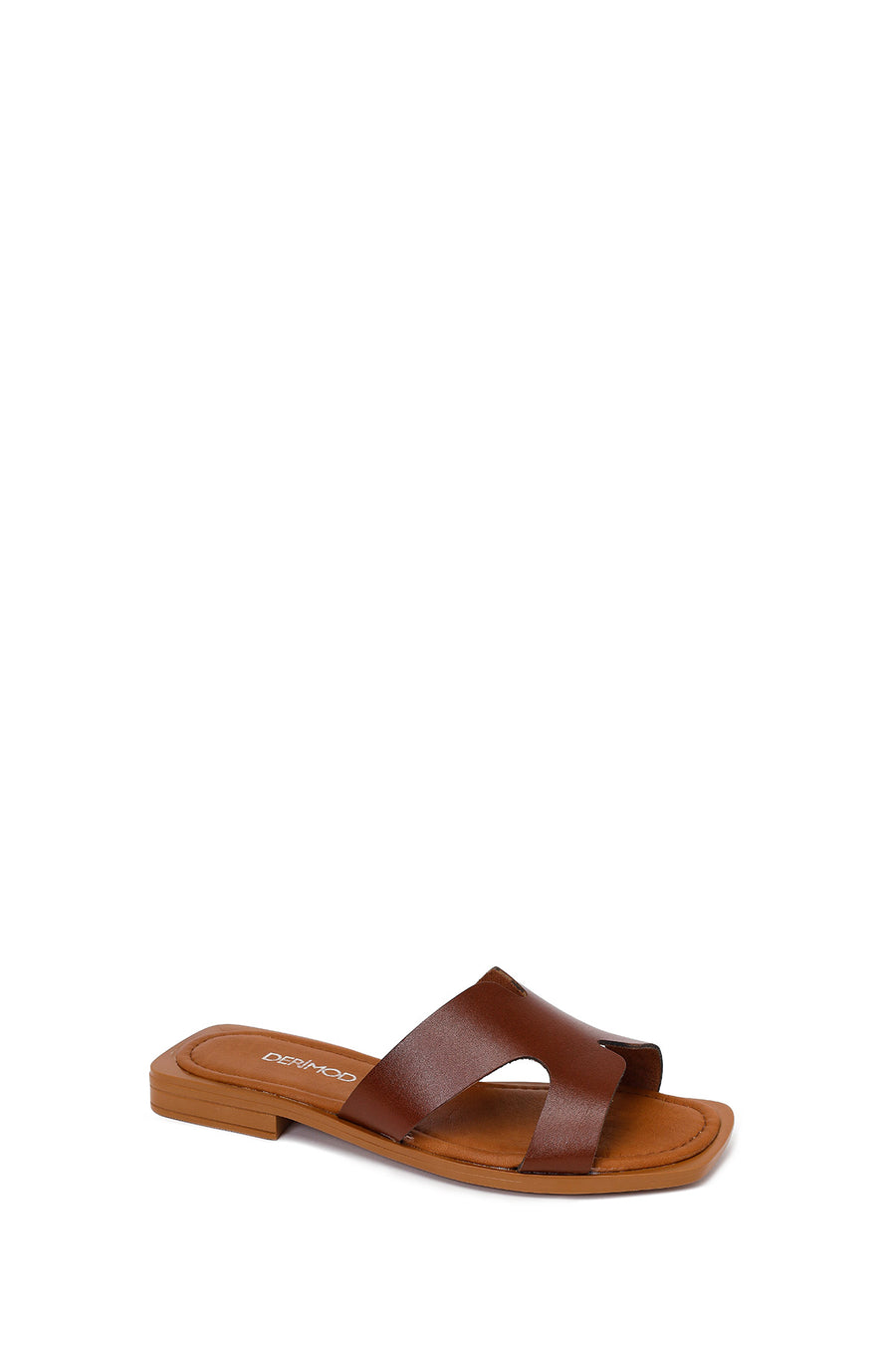Women's Brown Leather Slippers