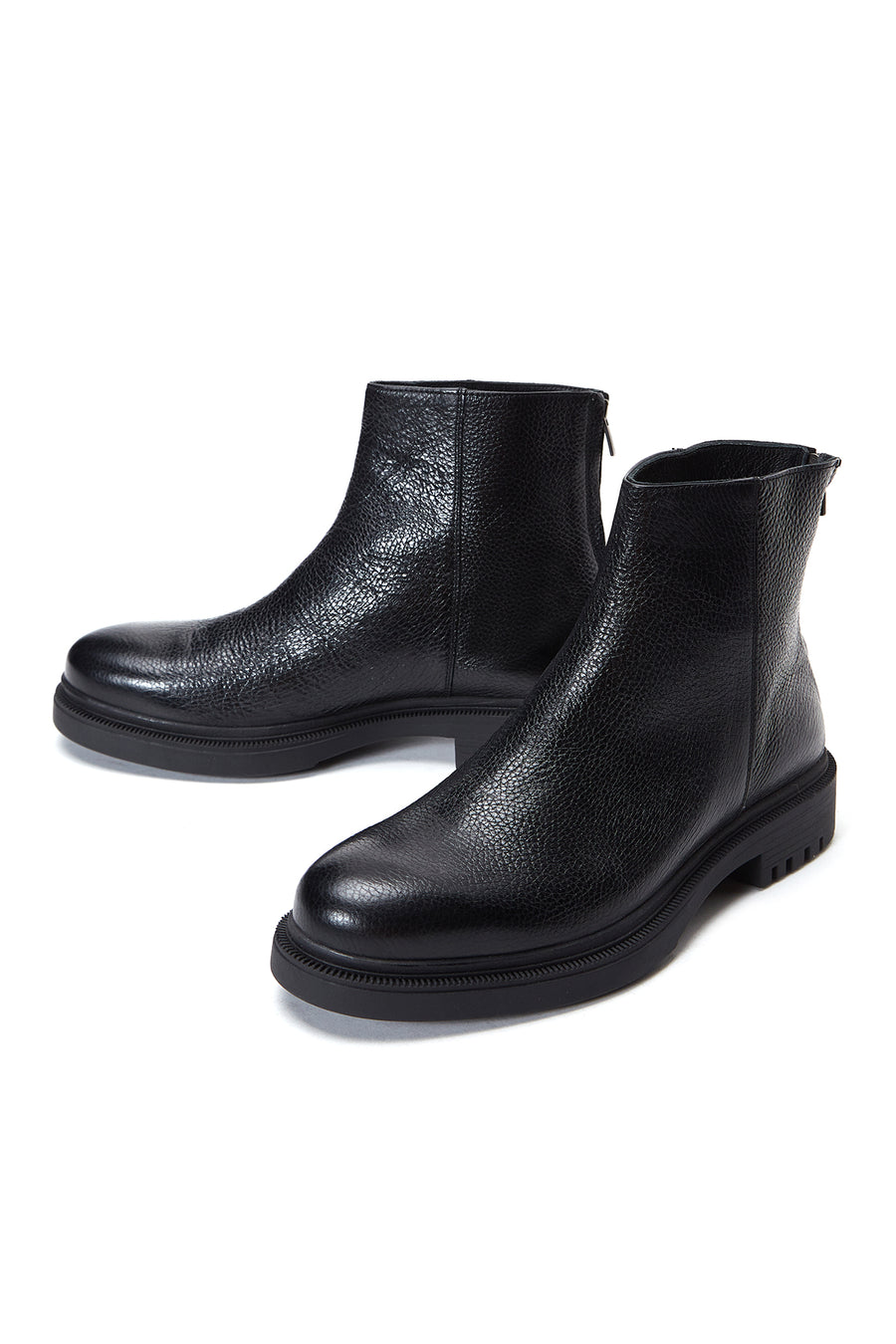 Men's Leather Zippered Boots