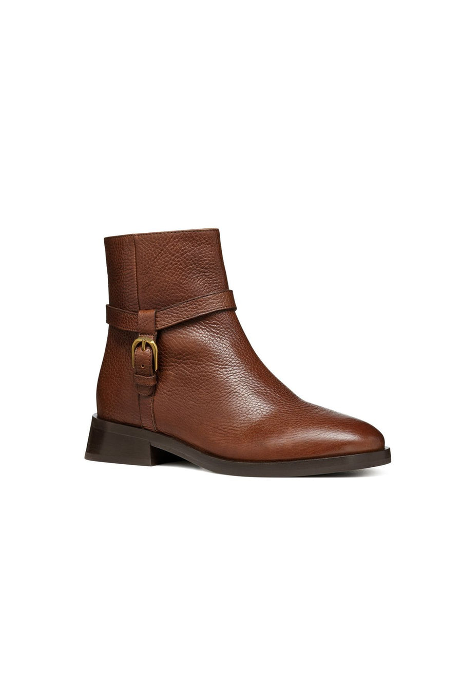 Geox Women's Brown Tormalina Zippered Leather Boots
