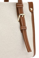 Women's Beige Long Strap Fabric Crossbody Bag | Derimod
