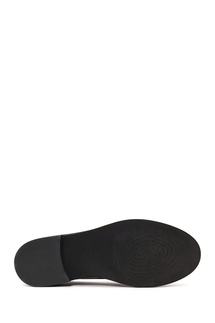 Woman Black Leather Masculine Loafer