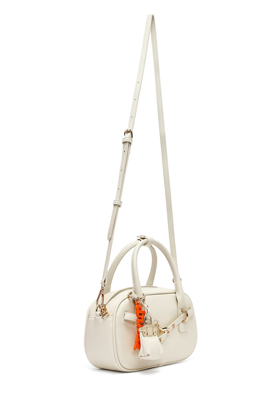 Women's Cream Long Strap Accessory Mini Handbag