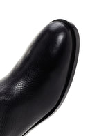 Geox Women's Black Tormalina Zippered Leather Heeled Boots | Derimod
