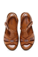 Kadın Taba Deri Comfort Sandalet | Derimod
