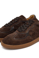 Woman Brown Lace-Up Suede Leather Sneaker | Derimod