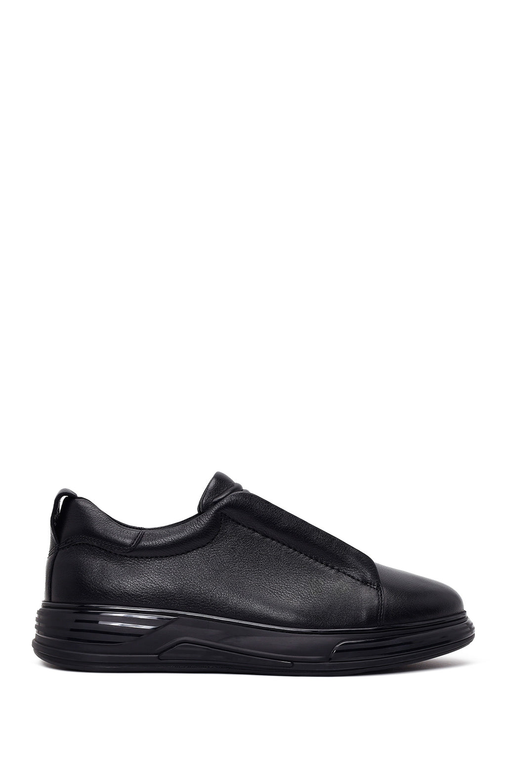 Erkek Siyah Deri Sneaker