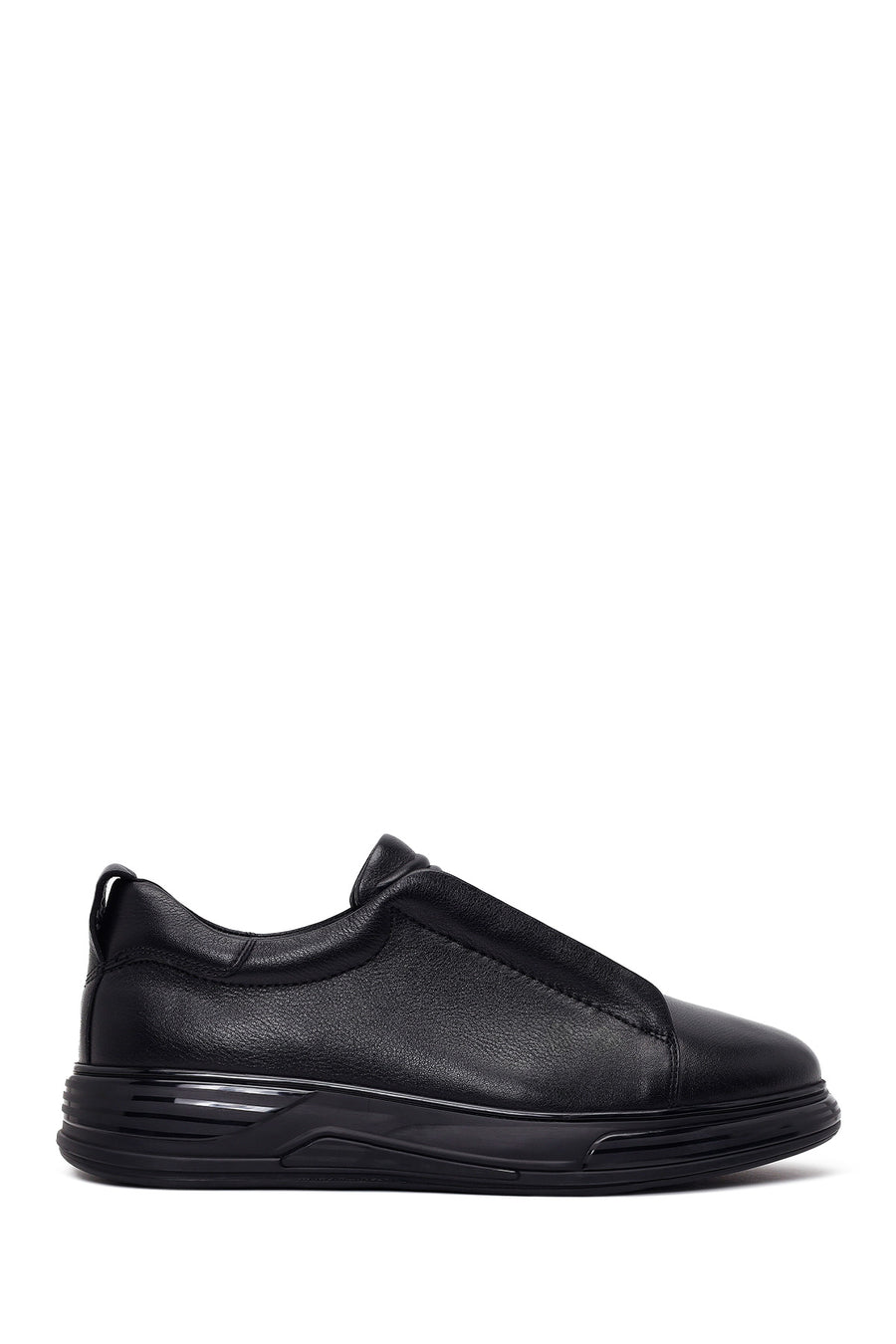 Erkek Siyah Deri Sneaker WM828002DV | Derimod