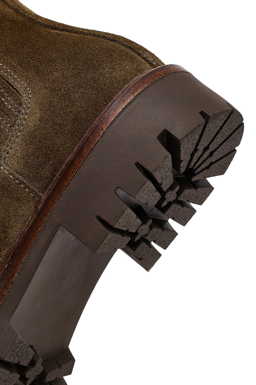 Women's Khaki Suede Leather Chelsea Boot