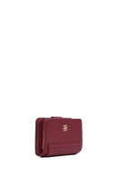 Women's Burgundy Wallet | Derimod
