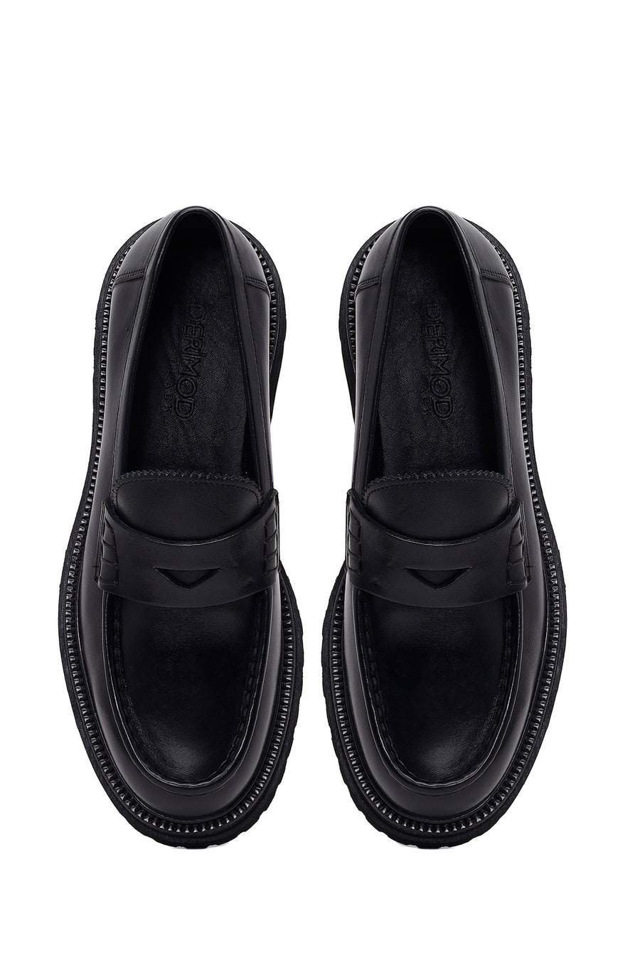 Erkek Siyah Deri Casual Loafer