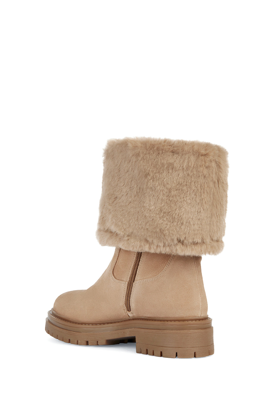 Geox Women's Beige Iridea Suede Boots