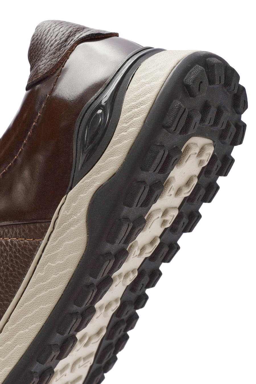 Erkek Kahverengi Bağcıklı Deri Casual Sneaker