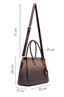 Woman Brown Long-Strap Printed Shoulder Bag | Derimod