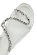 Women's White Stone Sandals | Derimod