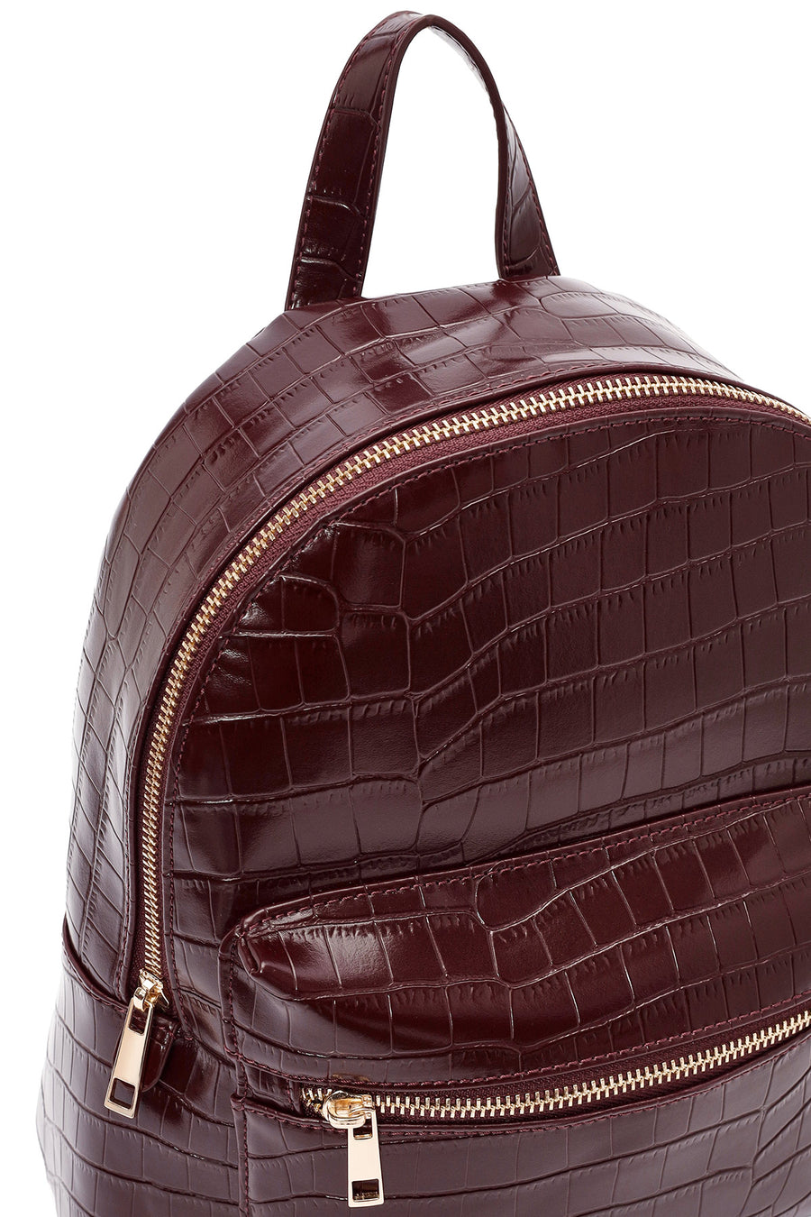 Women's Claret Red Patterned Backpack