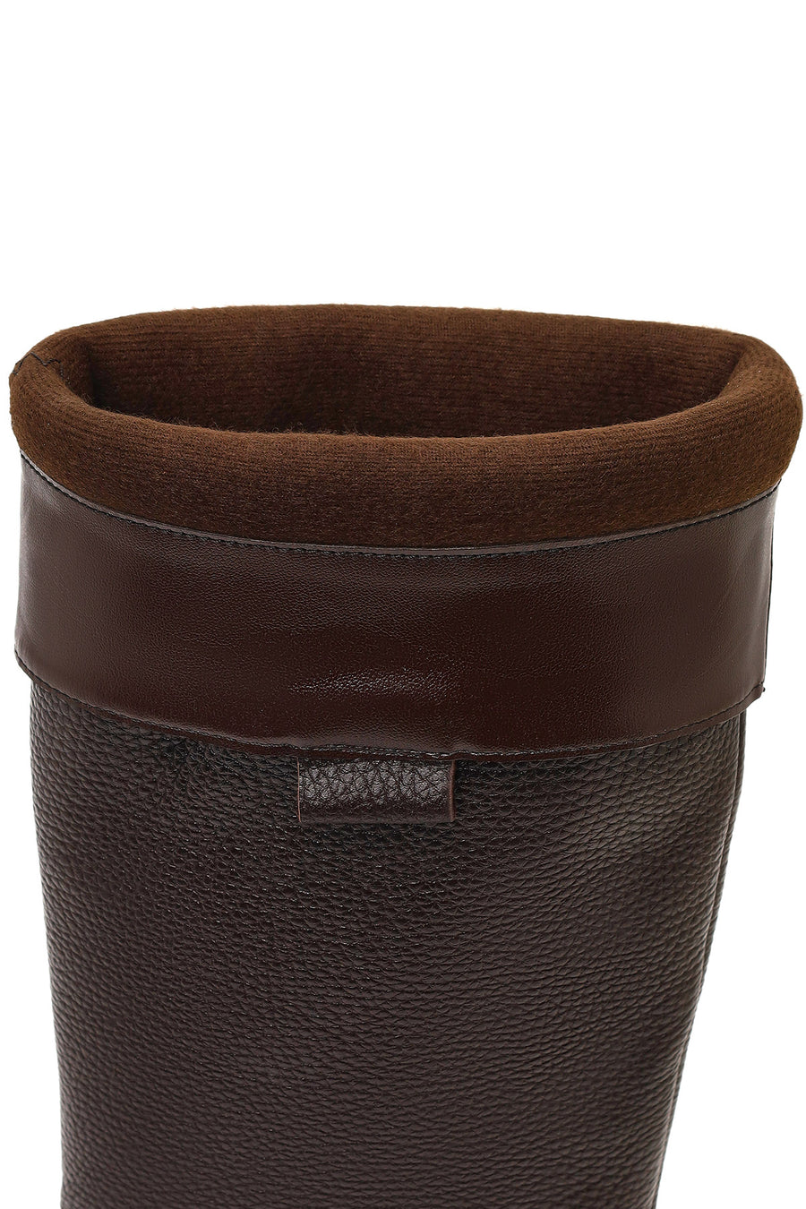 Women's Brown Thick-Soled Leather Boot
