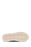 Women's Beige Zippered Suede Teddy Boot | Derimod