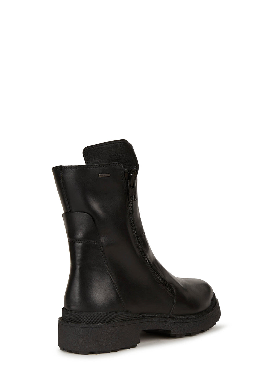 Geox Women's Black Nevegal Abx Leather Zippered Boots