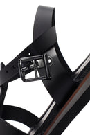 Women's Black Ankle Strap Leather Sandals | Derimod