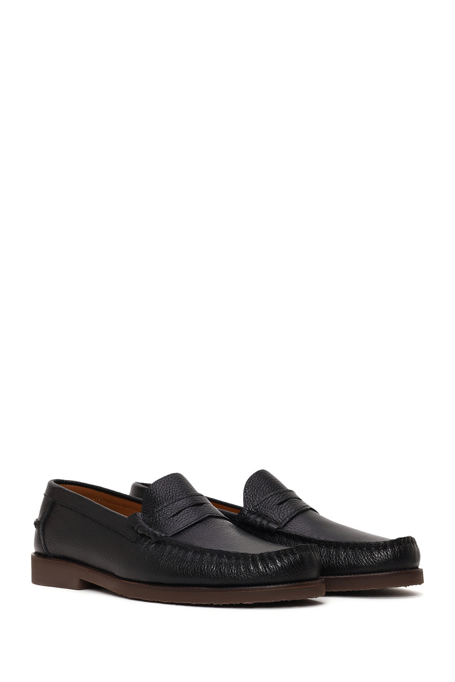 Erkek Siyah Deri Casual Loafer