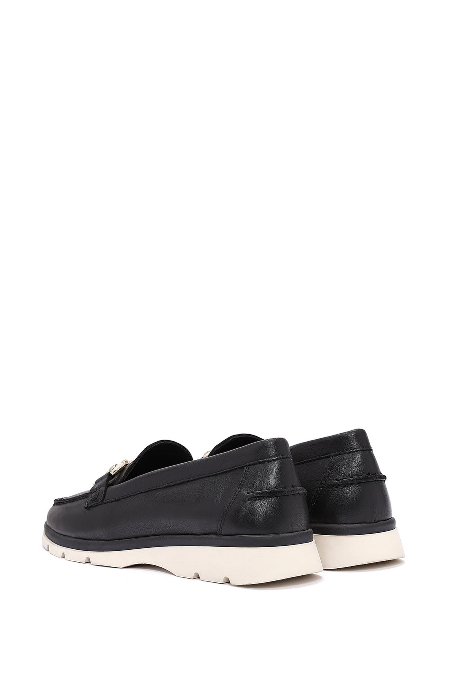Kadın Siyah Toka Detaylı Comfort Loafer
