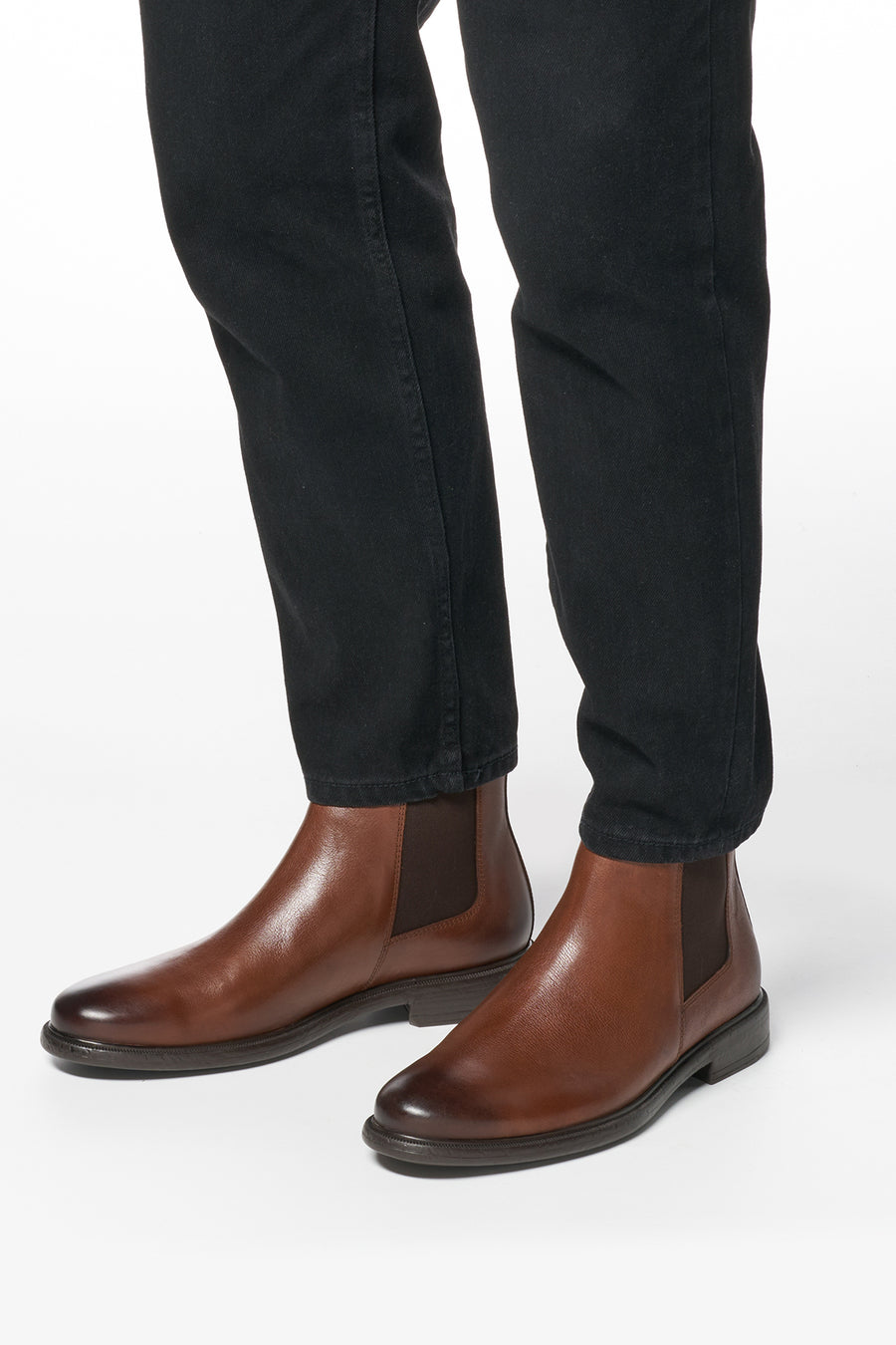 Geox Men's Brown Terence Leather Chelsea Boots