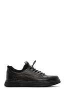 Men's Black Lace-up Leather Sneaker | Derimod