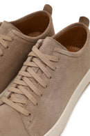 Erkek Bej Bağcıklı Kalın Tabanlı Süet Deri Sneaker | Derimod