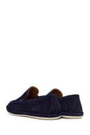 Men's Navy Blue Suede Leather Loafer | Derimod