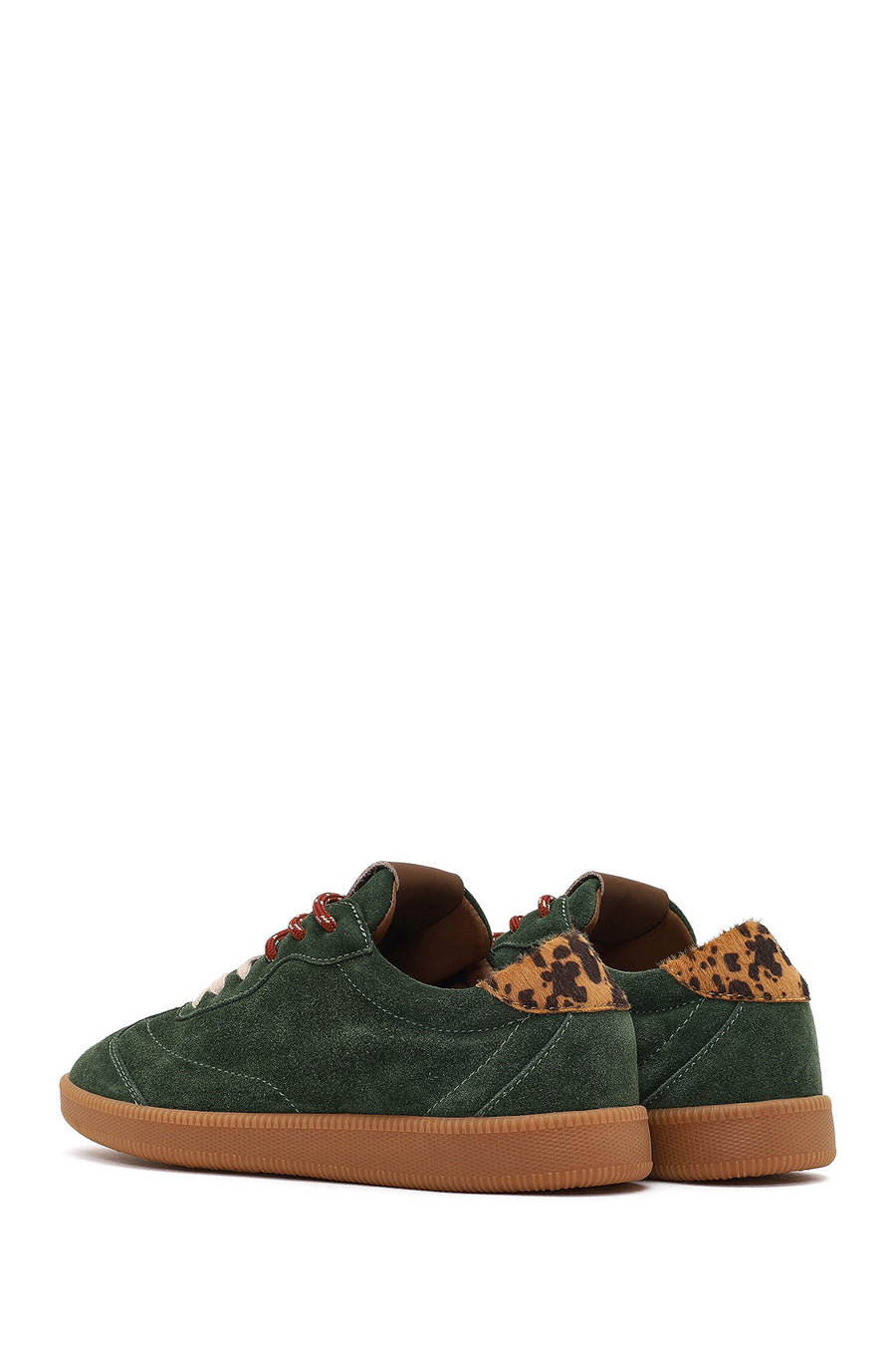 Derimod Studio Women's Green Lace-Up Suede Sneaker